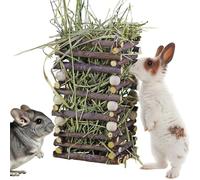 Hay Feeder | 10 x 19 cm Funny Wooden Feeding Storage | Funny Hay Rack Livestock Feeder, for Indoor Outdoor Home Cage Play Enrichment Boredom Hamster Mouse Chinchilla
