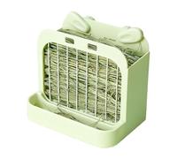 Hay Feeder - ABS, 9,3 x 6,3 x 7,9 pulgadas, diseño de alimentación limpia | Metal Grid Hay Holder Grass Organizer, Small Animal Hays Feeder for Chinchillas, Hamsters, Gerbils, Gliders, Rabbits