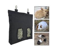 Hay Feeder Bag for Rabbits Guinea Pigs, Waterproof Inner Coating Keeps Hay Fresh and Clean, Double Layer Fabric Increases Durability, Snap Closures