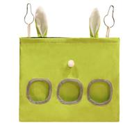 Hay Feeder, Suspensible Rabbit Hay Bag, 11.81x13.78 Inches Washable Slow-Feed Dispenser, Feeding Pouch (Adorable) for Small Pets, Guinea Pigs Chinchillas
