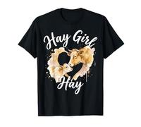 Hay Girl Hay Cow Calf Farm Life Country Woman Camiseta