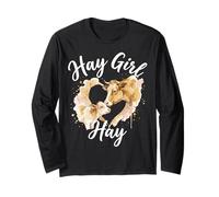 Hay Girl Hay Cow Calf Farm Life Country Woman Manga Larga