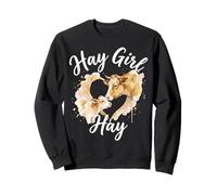 Hay Girl Hay Cow Calf Farm Life Country Woman Sudadera