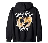 Hay Girl Hay Cow Calf Farm Life Country Woman Sudadera con Capucha