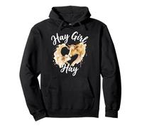 Hay Girl Hay Cow Calf Farm Life Country Woman Sudadera con Capucha