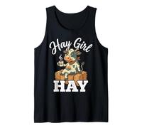 Hay Girl Hay Funny Cow Farm Life Country Woman Camiseta sin Mangas