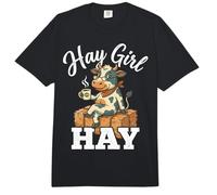 Hay Girl Hay Funny Cow Farm Life Country Woman Comfort Colors Adult Heavyweight T-Shirt