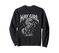 Hay Girl Heavy Metal Estilo Caballo Country Girl Rock Tour Sudadera