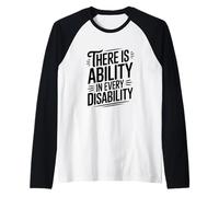 Hay Habilidad en Cada Discapacidad Inspiradora Camiseta Manga Raglan