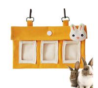 Hay Holder, Canvas Bunny Hay Holder, pequeño alimentador de animales con gran capacidad y rasguño resistente material para conejos, Chinchillas, oro Guinea Pigs, 1 pieza
