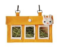 Hay Holder for Rabbits, Canvas Bunny Hay Holder, Nvs Material, Large Capacity Pet Food Storage, Scratch-Resistant Design, Small Animal Feeding Supplies for Chinchillas, 12 in, 1-Pack