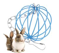 Hay Holder, Hanging Metal Feeding Ball, Chewable Grass Cage Feeder, 6x6cm, for Hamsters Chinchillas Small Pet Cage Organization Promote Natural Chewing Behavior Easy Cleaning
