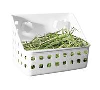 Hay Holder Rack - Organizador de alimentación para mascotas | Estructura de marco de metal con solución de almacenamiento de montaje en pared, accesorio de dispensación de hierba para configuración de