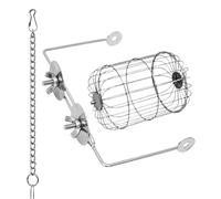 Hay Holder, Stainless Steel Cage Hay Rack, Bunny Grass Feeder 270g, SpaceSaving Bowl Dispenser Livestock Feeding Accessory for Indoor Outdoor Habitat Use, 4.33x6.3 Pulgadas