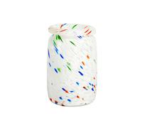 HAY Jarrón Splash Roll Neck M 22 cm White dot (multi)