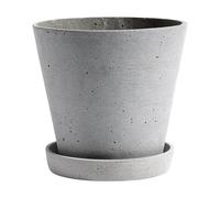 HAY Maceta HAY Flowerpot with saucer L Ø17.5 cm gris