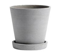 HAY Maceta HAY Flowerpot with saucer M Ø14 cm gris