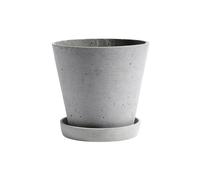 HAY Maceta HAY Flowerpot with saucer XXL Ø26.5 cm gris