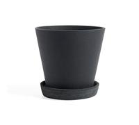 HAY Maceta HAY Flowerpot with saucer XXL Ø26.5 cm negro