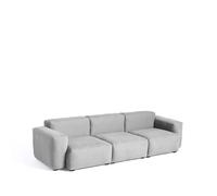 HAY Mags Soft Low sofá de 3 plazas Linara 443 tweed tono sobre tono con pespunte