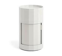 HAY Mesa auxiliar Facet Cabinet high pies/ruedas 66 cm Misty grey