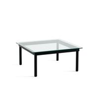 HAY Mesa de centro Kofi Black oak-clear glass. 80 cm