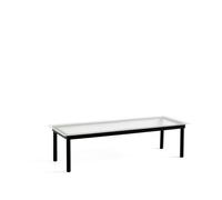 HAY Mesa de centro Kofi Black oak-ribbed glass. 50 cm