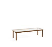 HAY Mesa de centro Kofi Walnut-ribbed glass. 50 cm