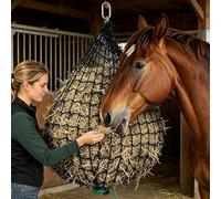Hay Net For Horses - Nylon Rope 23.62 Inches Slow Feed Livestock Feeder Bag, Durable Hanging Storage With Hook | Goat Sheep Cattle Feeding Net, Farm Stable Hay Holder, Waste Reducing Barn Use