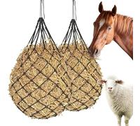 Hay Nets for Horses, Slow Feeding Hays Bag with Fixed Ring, Treat Holder Basket, Stable Feeding Solution to Stalls, Herders, Farmers, Yards, Sheep, Poultry, and Pastures