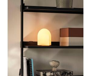 HAY Parade Lámpara de mesa LED concha blanca altura 16 cm