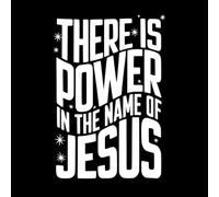 Hay poder en el nombre de Jesús Calcomanías de letras 57.6x84.2cm Pintura mural artística Blanco