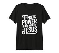 Hay Poder en el Nombre de Jesús Christian Camiseta Premium