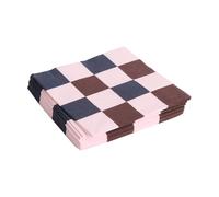 HAY Servilleta Pattern Lunch Check 33x33 cm. set de 20 Light pink-bordeaux-black M