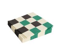 HAY Servilleta Pattern Lunch Check 33x33 cm. set de 20 Off white-green-black M