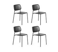 HAY Silla Soft Edge 40. Black oak-estructura de acero negra. pack de 4