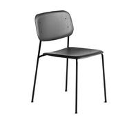 HAY Silla Soft Edge 40 soft black. estructura de acero negra