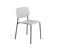 HAY Silla Soft Edge 40 soft grey. estructura de acero negra