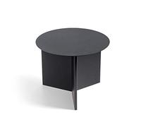 Hay Slit Table - Mesa Auxiliar Redonda (Acero, 35,5 cm), Color Negro