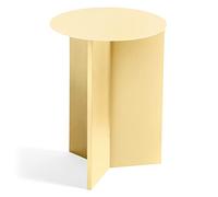 Hay Slit Table - Mesa Auxiliar Redonda (Acero, 35 cm), Color Amarillo Claro