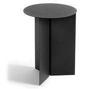 Hay Slit Table Round High - Mesa Auxiliar (Acero, 35 cm), Color Negro