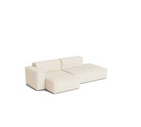 HAY Sofá Mags Soft Low Armrest de 2.5 plazas. combinación 3 Turf cream. orientación izquierda. funda extraíble