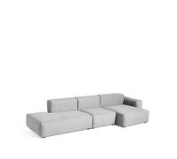 HAY Sofá modular Mags Soft low Linara 443 tweed-derecha-gris oscuro tejido