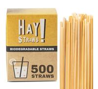 Hay! Straws Hay! pajitas para Beber Naturales, cóctel de 5"- 500 recuento