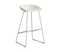 HAY Taburete alto About a Stool 38. 2.0 Crema melange-estructura de acero inoxidable