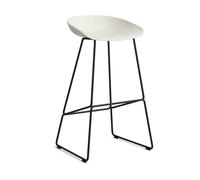 HAY Taburete alto About a Stool 38. 2.0 Crema melange-estructura de acero negro