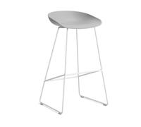 HAY Taburete alto About a Stool 38. 2.0 Gris hormigón-estructura de acero blanco
