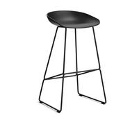 HAY Taburete alto About a Stool 38. 2.0 Negro-estructura de acero negro
