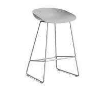 HAY Taburete bajo About a Stool 38. 2.0 Gris hormigón-estructura de acero inoxidable