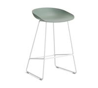 HAY Taburete bajo About a Stool 38. 2.0 Verde otoñal-estructura de acero blanco
